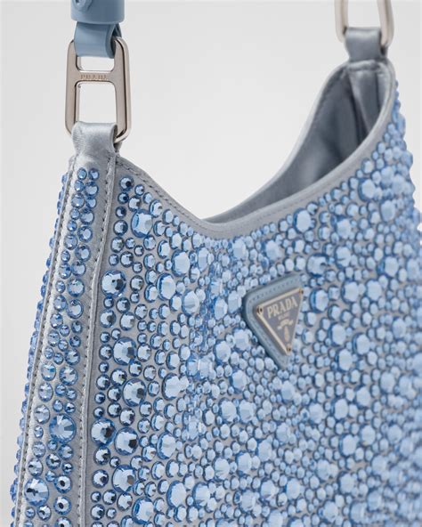 prada schultertasche glitzer|Prada satin bag.